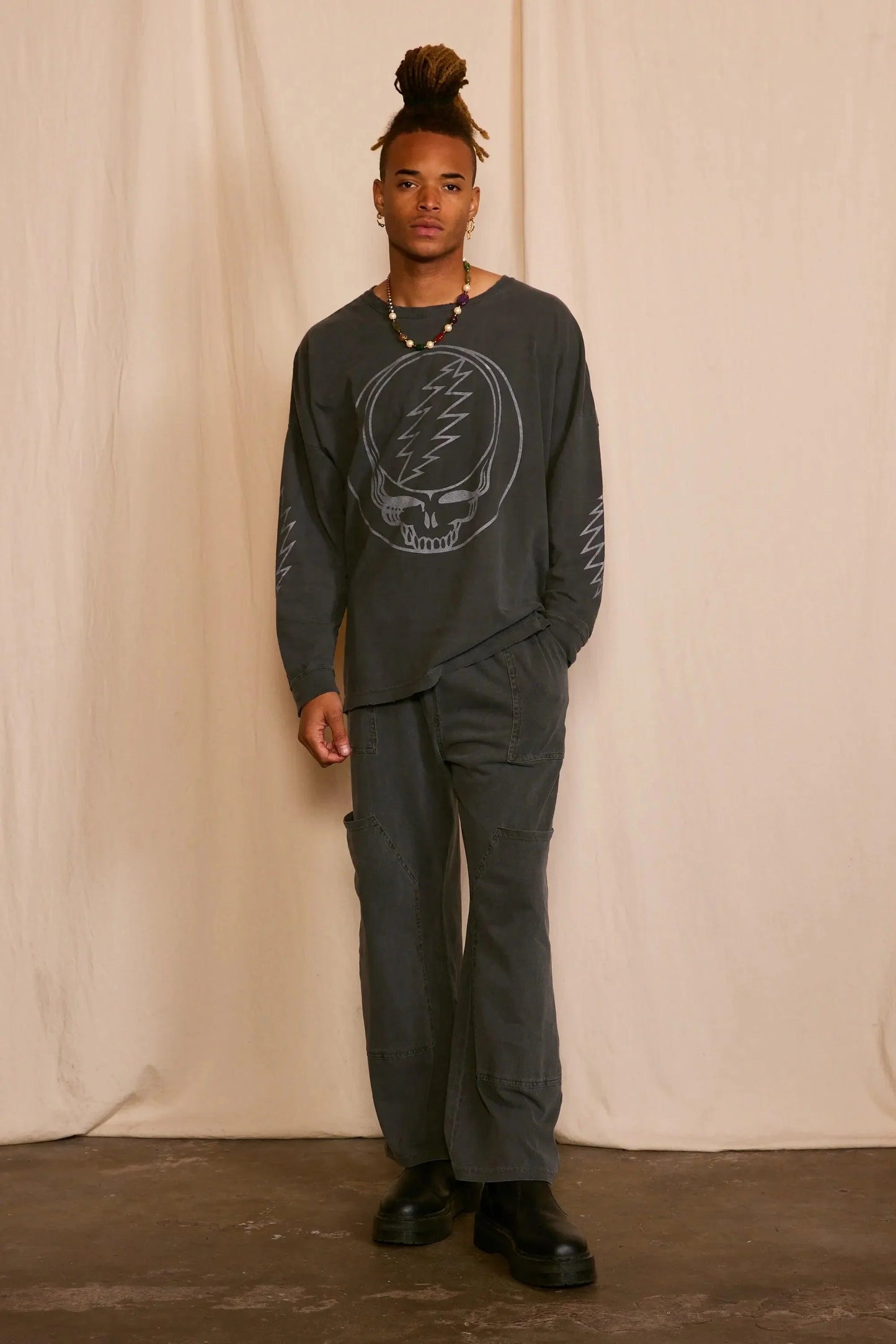 Grateful Dead Outliner Men's Long Sleeve-2