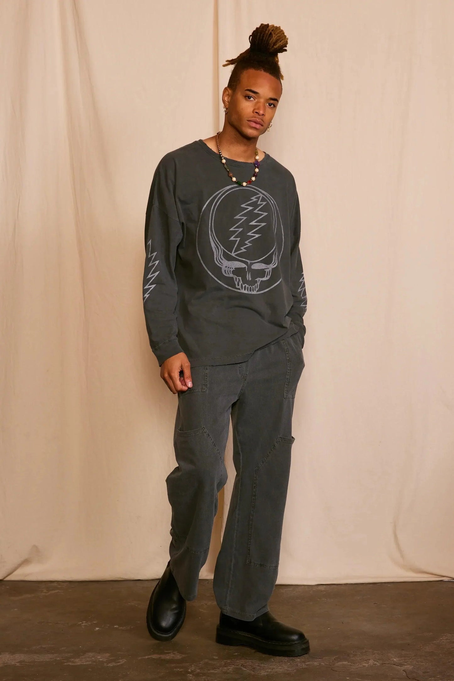 Grateful Dead Outliner Men's Long Sleeve-3