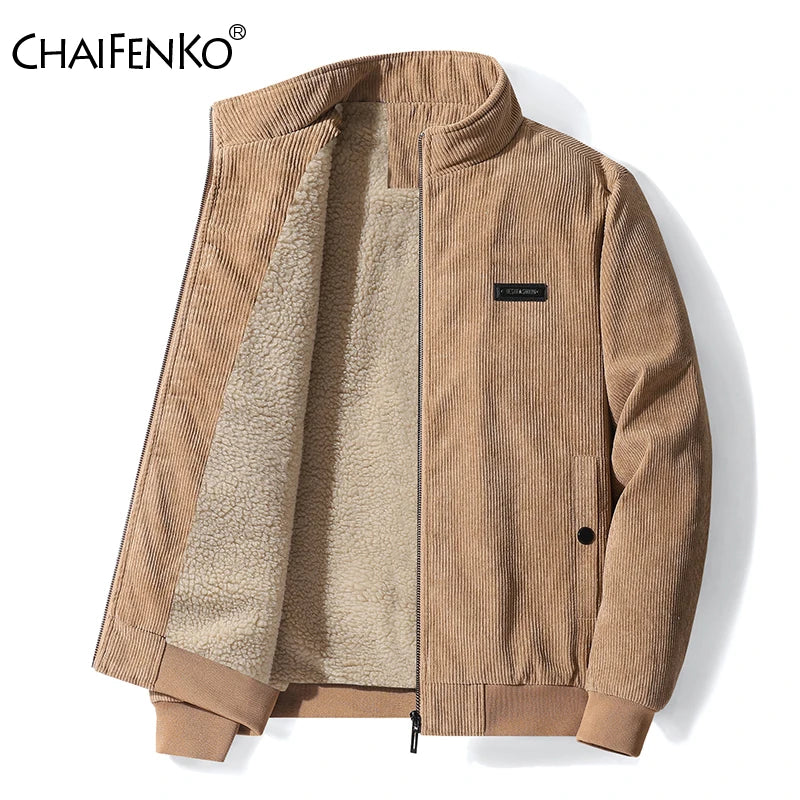 CHAIFENKO Men’s Casual Fleece Jacket – Autumn & Winter Comfort