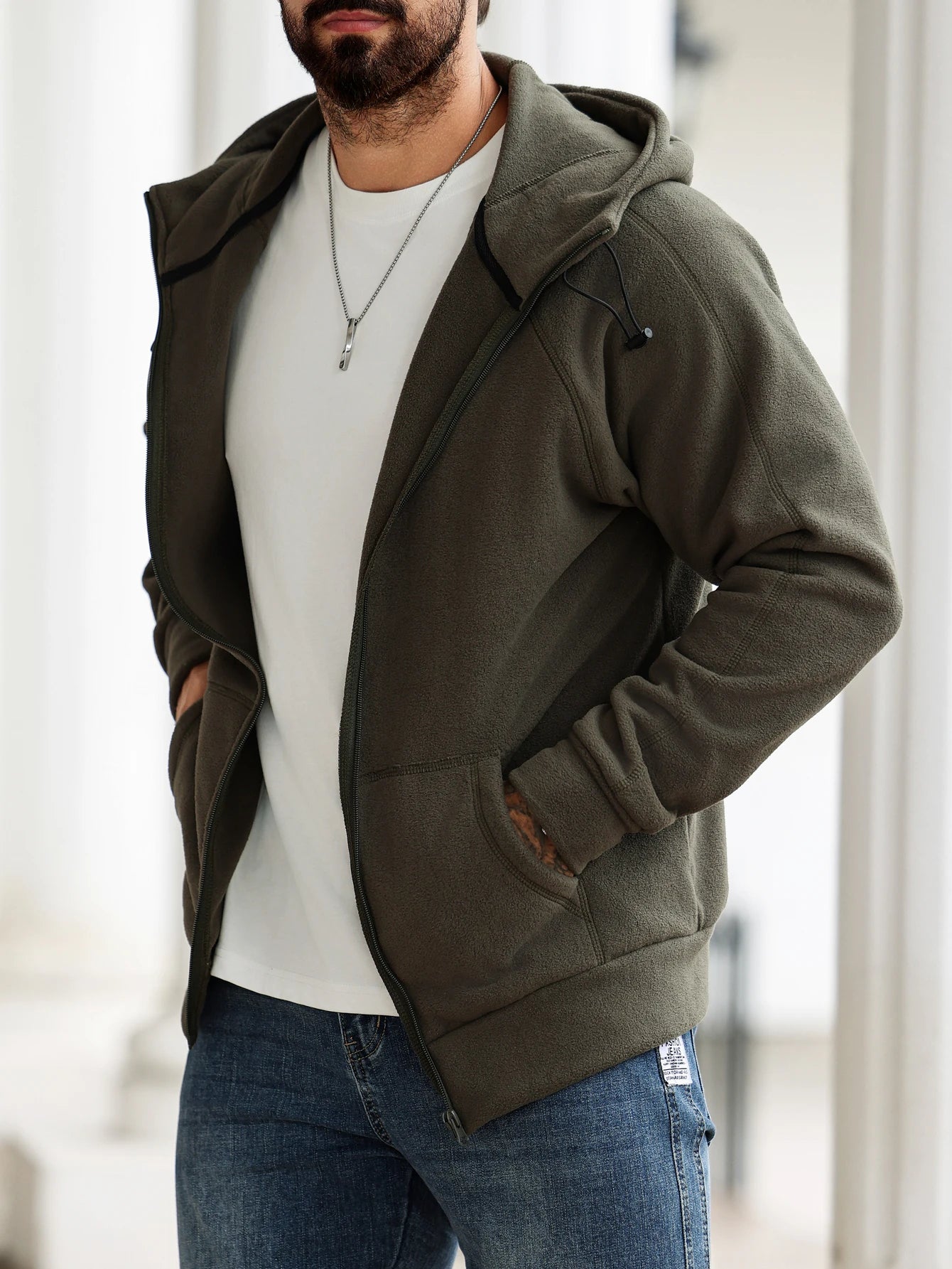 Men’s Hoodie Jacket – Trendy Slim Fit, Fashionable & Versatile for Autumn & Winter