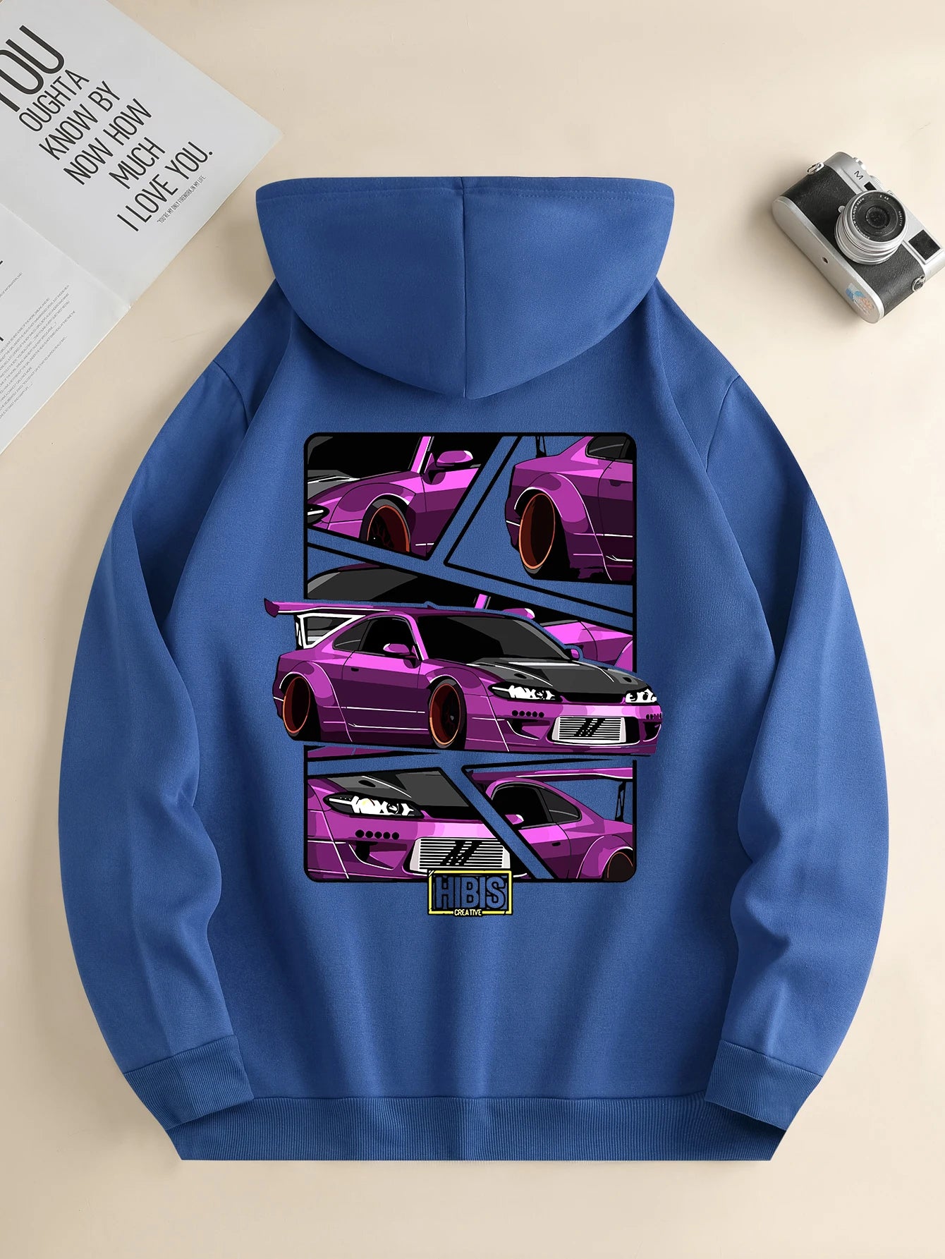 Men’s Lightweight Printed Hoodie – Casual Travel Style
