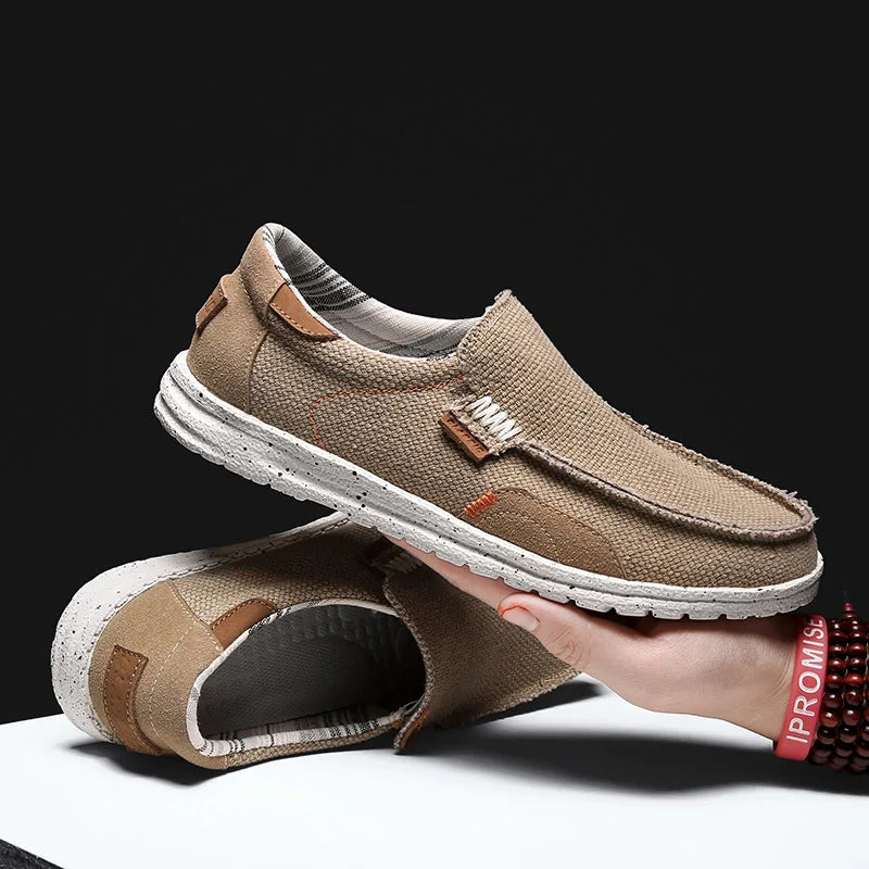 AXYGF Men’s Slip-On Canvas Casual Shoes – Lightweight Everyday Comfort