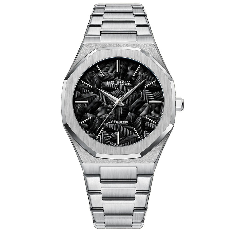 Wlisth/Wal-force Shi Quartz Men’s Watch – Stainless Steel, Luminous Hands, Water-Resistant Casual Fashion Wristwatch