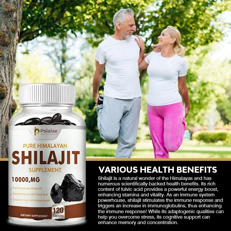 Pslalae Shilajit Capsules – 10:1 Extract for Energy, Vitality & Immunity