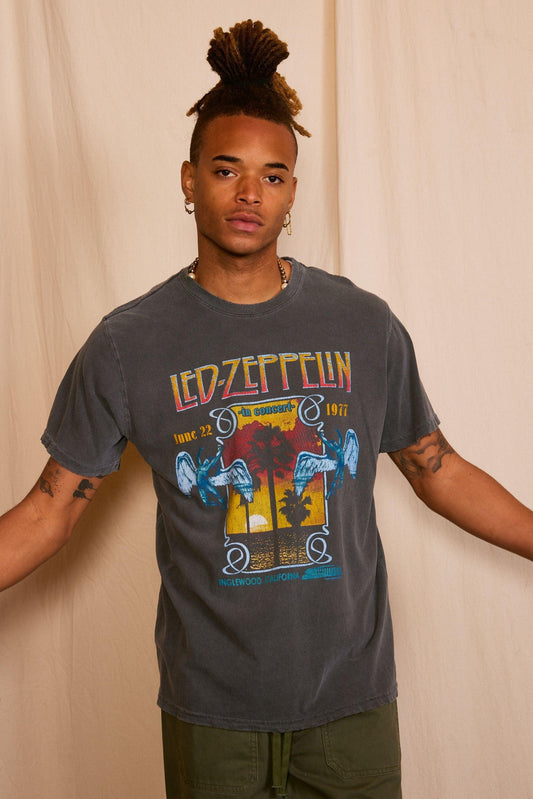 Led Zeppelin Inglewood Sunkissed Men's Gray Tee-0