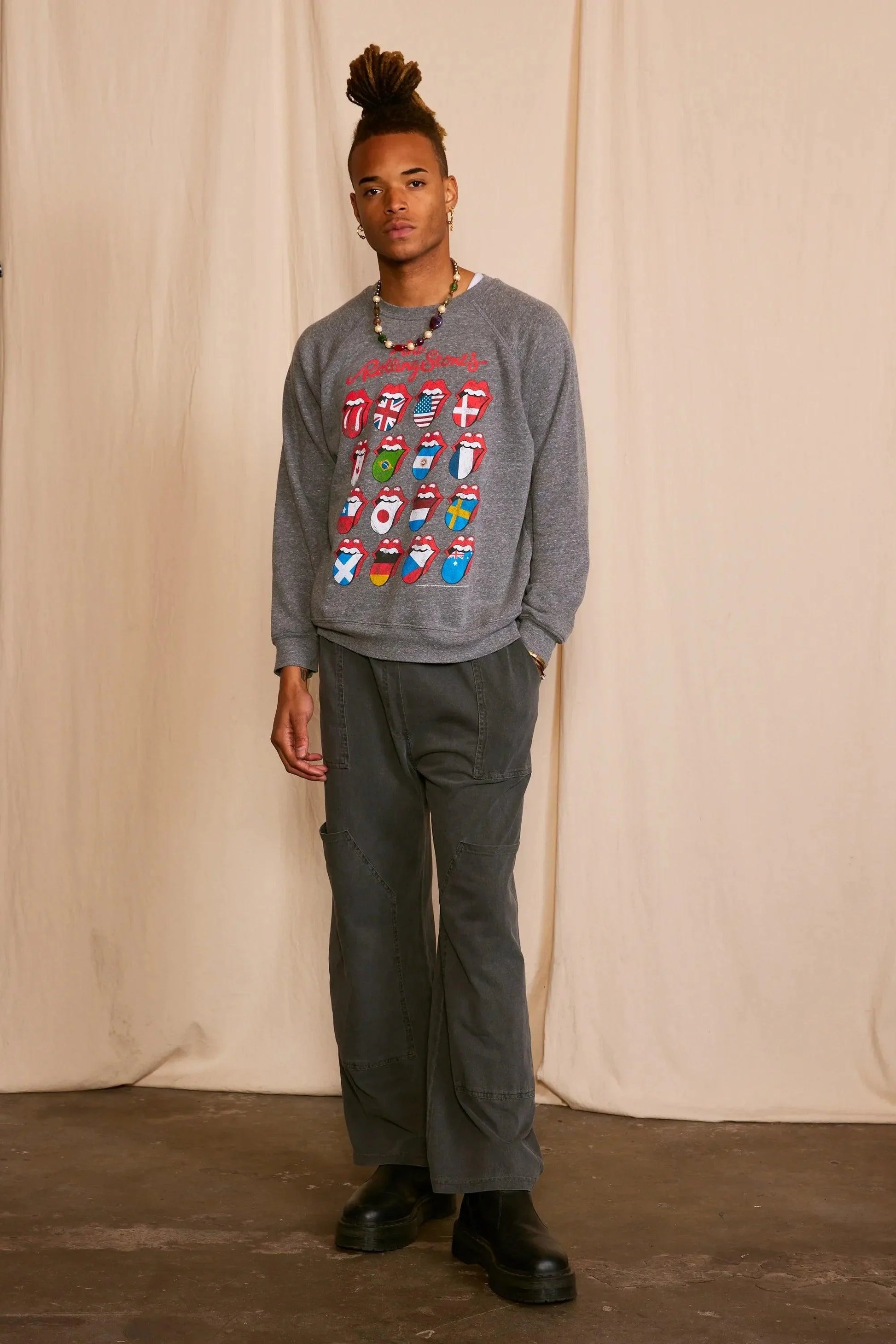 Rolling Stones World Tour Men's Sweatshirt-1