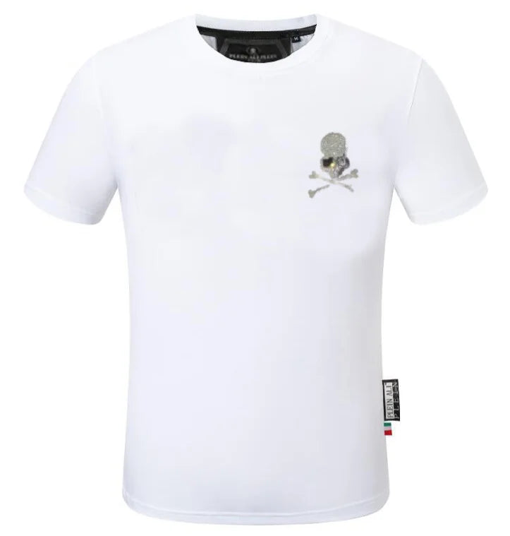 BORUNKE Men’s Gothic Polka Dot T-Shirt – Breathable Summer Casual Top