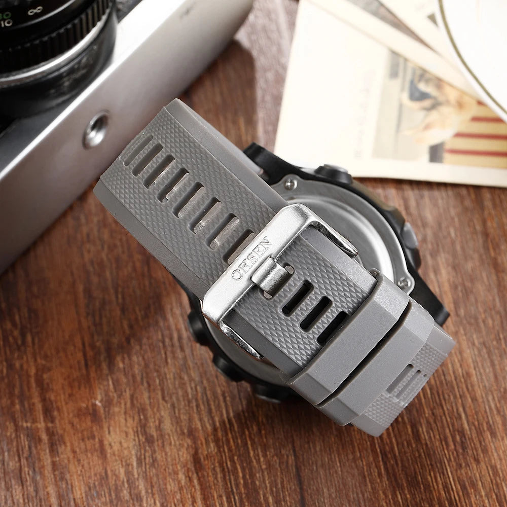 OHSEN Men’s Digital Sport Watch – Waterproof 50M, Shock Resistant, LED Backlight, Stopwatch, Alarm