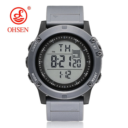 OHSEN Men’s Digital Sport Watch – Waterproof 50M, Shock Resistant, LED Backlight, Stopwatch, Alarm