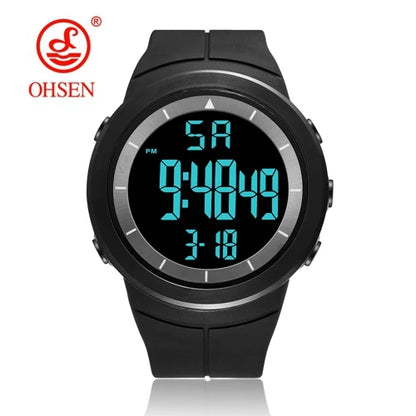 OHSEN 1805 Men’s Digital Sport Watch – 50M Waterproof, LED Display, Shock Resistant, Stopwatch, Alarm