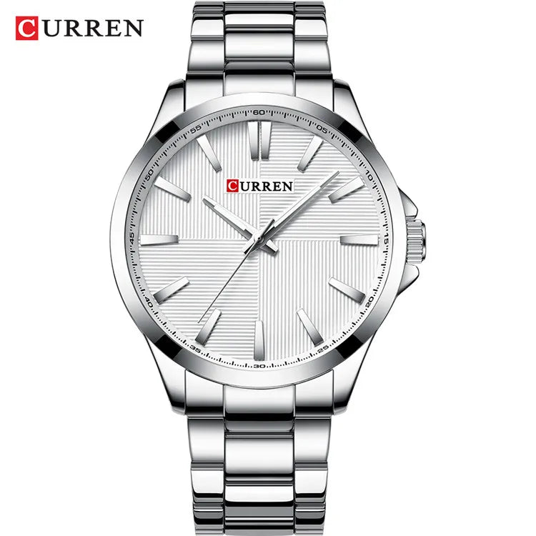 Curren CR-8322 Men’s Quartz Watch – Stainless Steel Mesh Band, Fashion Business Casual Wristwatch
