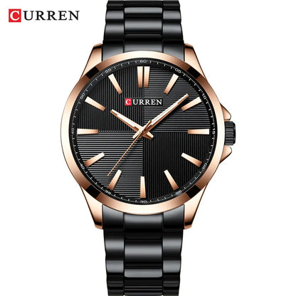 Curren CR-8322 Men’s Quartz Watch – Stainless Steel Mesh Band, Fashion Business Casual Wristwatch