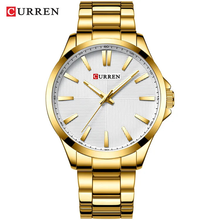 Curren CR-8322 Men’s Quartz Watch – Stainless Steel Mesh Band, Fashion Business Casual Wristwatch