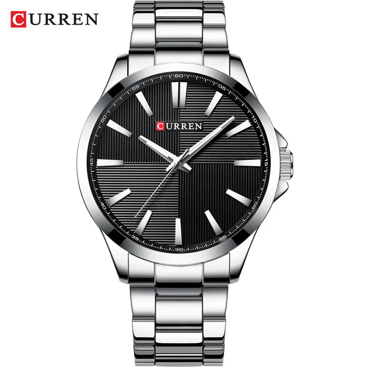 Curren CR-8322 Men’s Quartz Watch – Stainless Steel Mesh Band, Fashion Business Casual Wristwatch