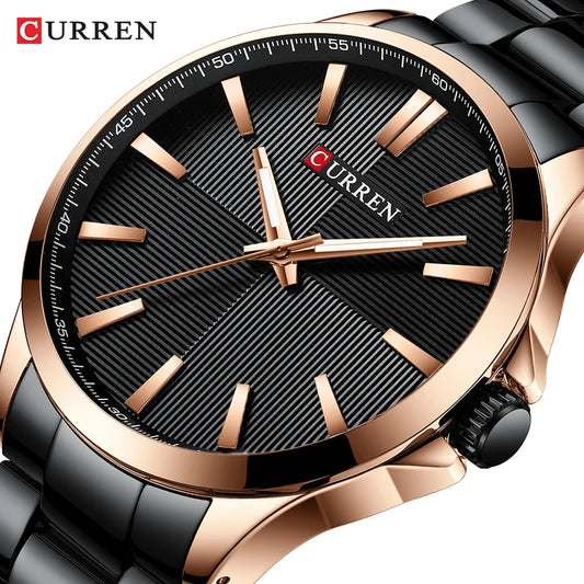 Curren CR-8322 Men’s Quartz Watch – Stainless Steel Mesh Band, Fashion Business Casual Wristwatch