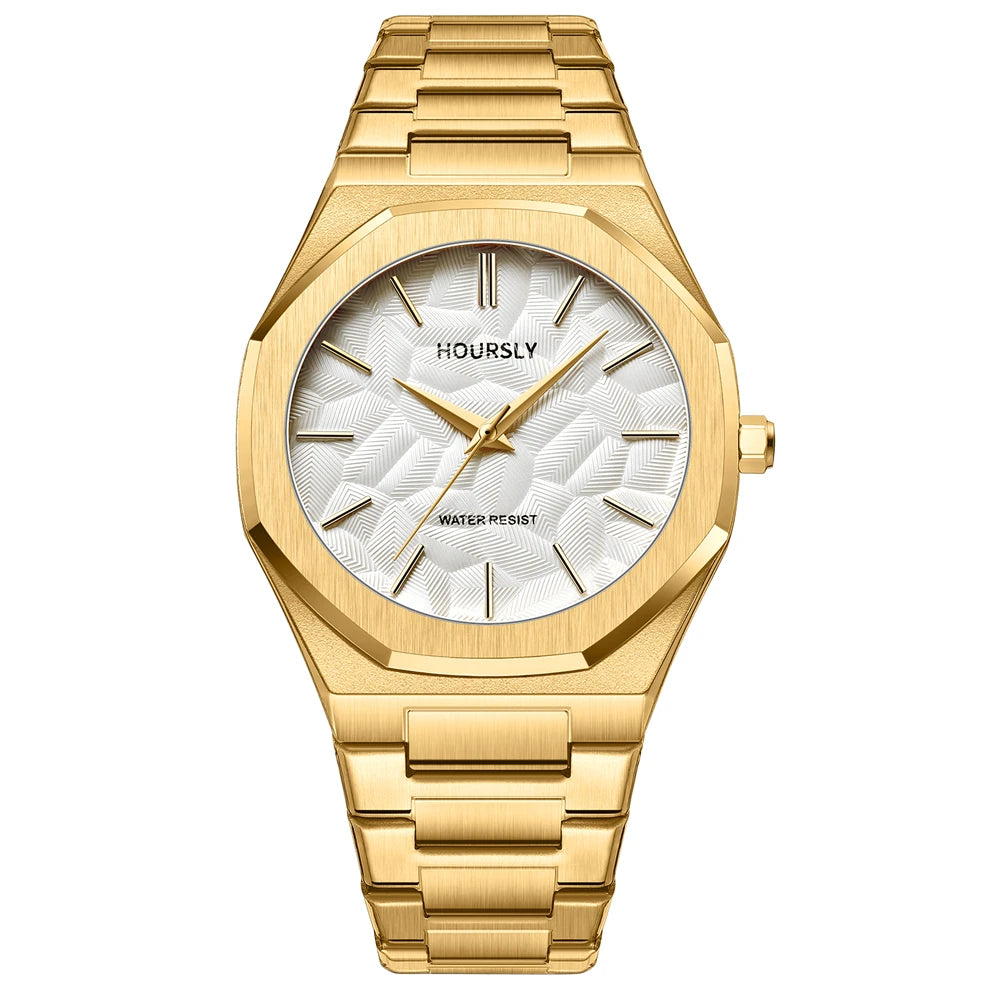 Wlisth/Wal-force Shi Quartz Men’s Watch – Stainless Steel, Luminous Hands, Water-Resistant Casual Fashion Wristwatch