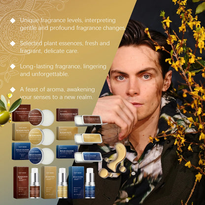 North Moon Men’s Sandalwood Solid Balm – Long-Lasting Portable Fragrance (7g / 10g / 30g)