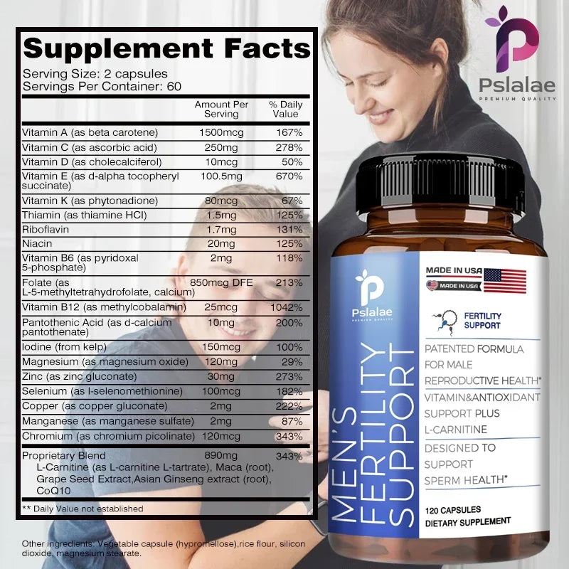 Pslalae Men’s Fertility Support & Multivitamin