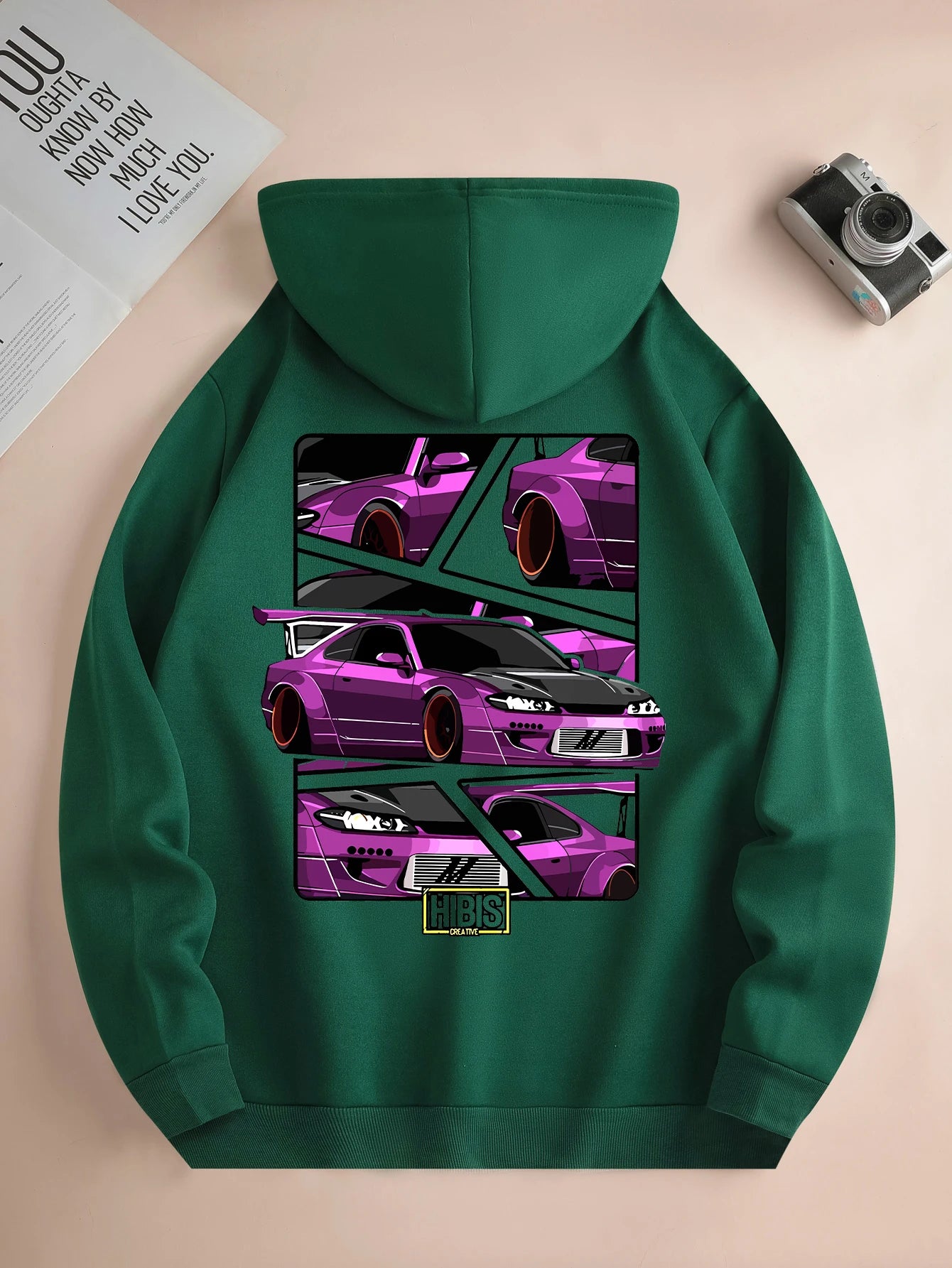Men’s Lightweight Printed Hoodie – Casual Travel Style