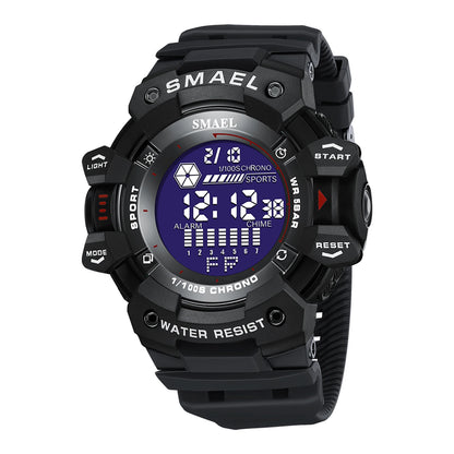 SMAEL 8050 Men’s Digital Sports Watch – Shock Resistant, Waterproof 5ATM, Multifunction LED Wristwatch