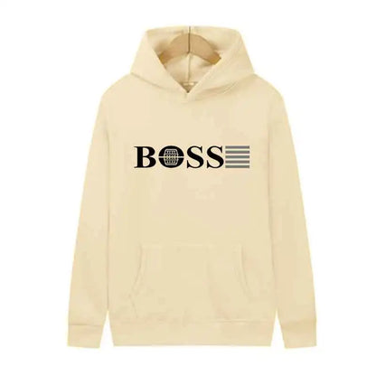 Men’s Casual Fleece Hoodie – Printed Design for Spring & Autumn