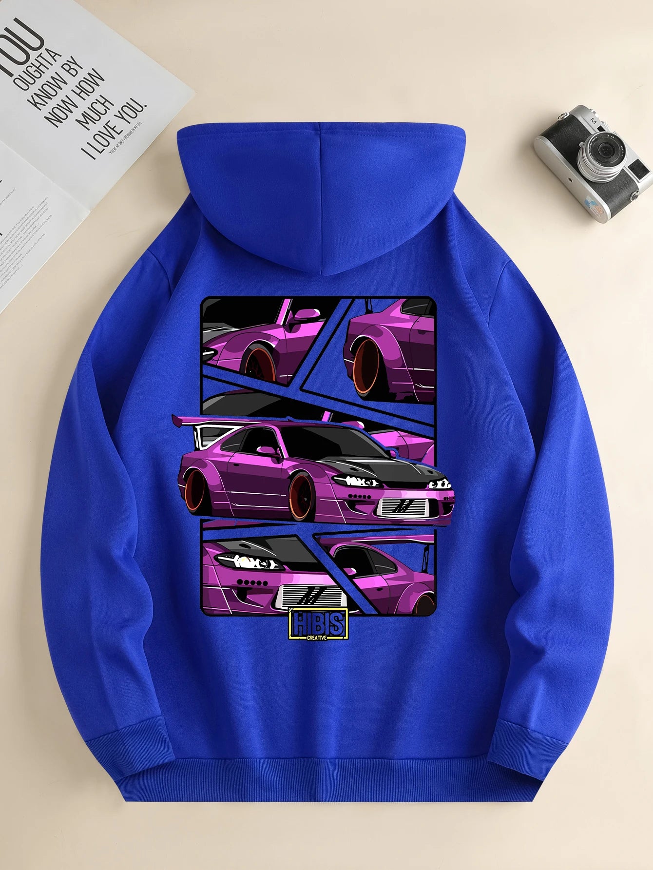Men’s Lightweight Printed Hoodie – Casual Travel Style
