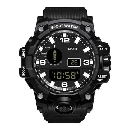 MOONBIFFY Digital Sport Watch – Large Dial 55mm, Waterproof 3ATM, LED Display, Chronograph, Calendar