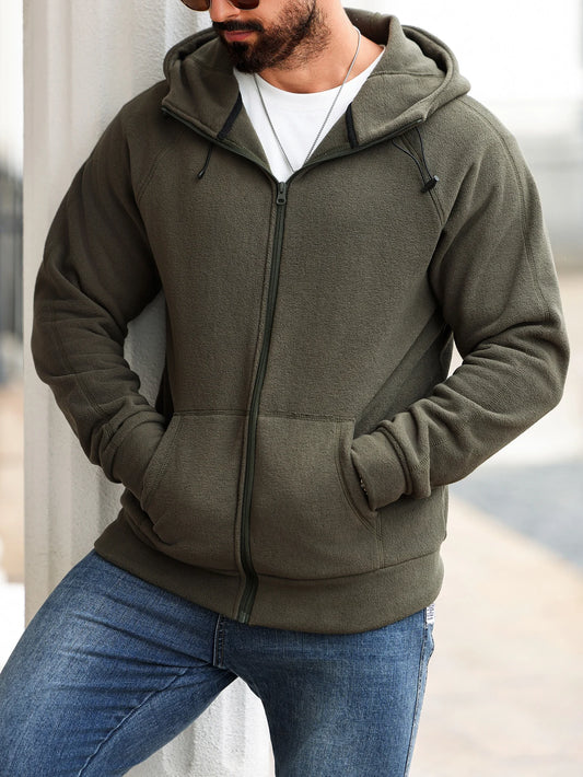 Men’s Hoodie Jacket – Trendy Slim Fit, Fashionable & Versatile for Autumn & Winter