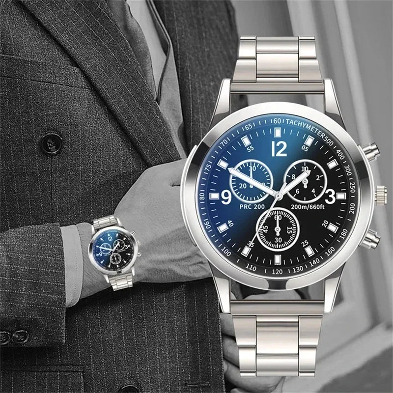 MOONBIFFY Men’s Quartz Wristwatch – Fashion & Casual Stainless Steel Watch