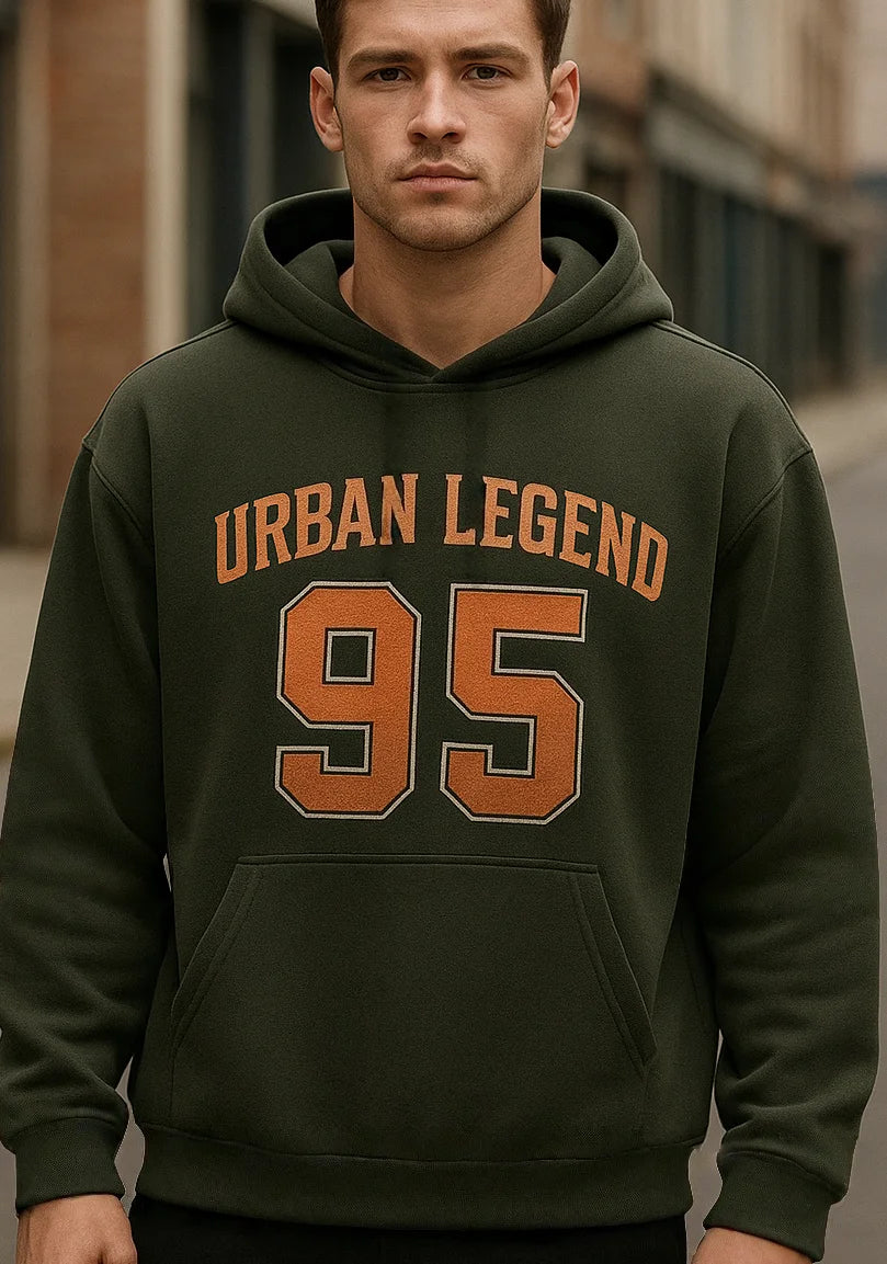 Men’s Casual Printed Hoodie – Cotton Blend, Autumn & Winter Wear