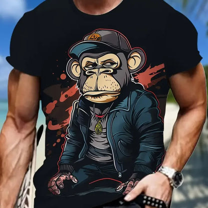 Men’s 3D Print T-Shirt – Breathable Casual Summer Top