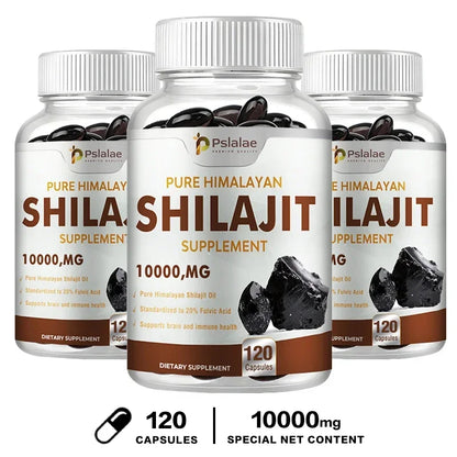Pslalae Shilajit Capsules – 10:1 Extract for Energy, Vitality & Immunity
