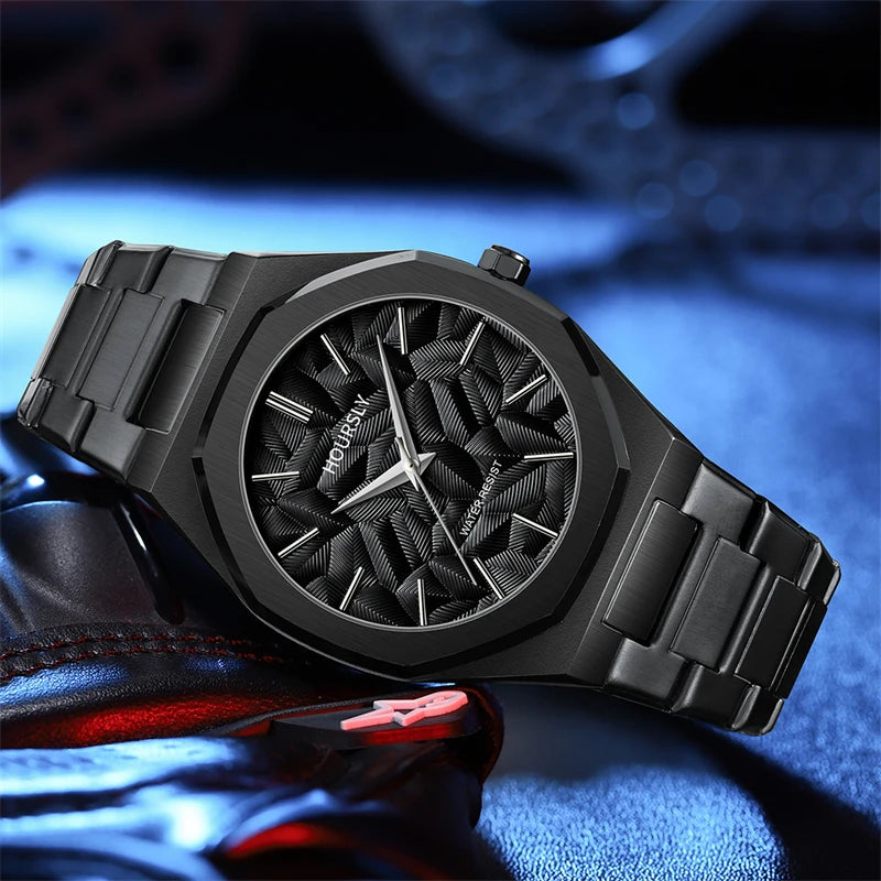 Wlisth/Wal-force Shi Quartz Men’s Watch – Stainless Steel, Luminous Hands, Water-Resistant Casual Fashion Wristwatch