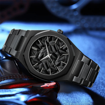 Wlisth/Wal-force Shi Quartz Men’s Watch – Stainless Steel, Luminous Hands, Water-Resistant Casual Fashion Wristwatch