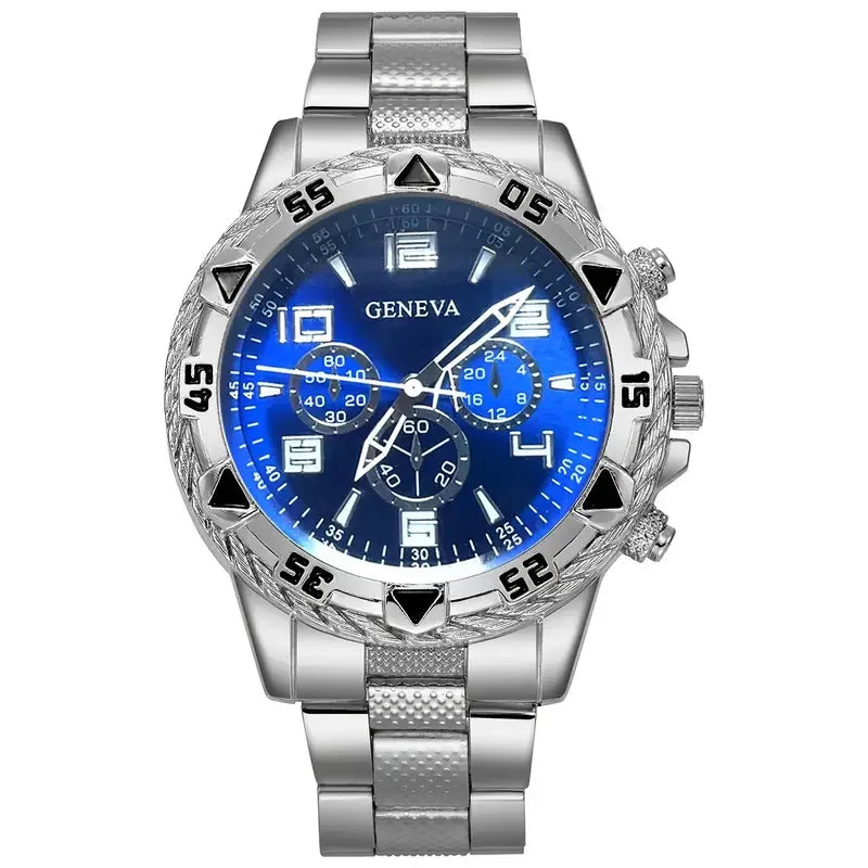 MOONBIFFY Quartz Men’s Wristwatch – Alloy Case, Stylish Bracelet Clasp, Casual Fashion Watch