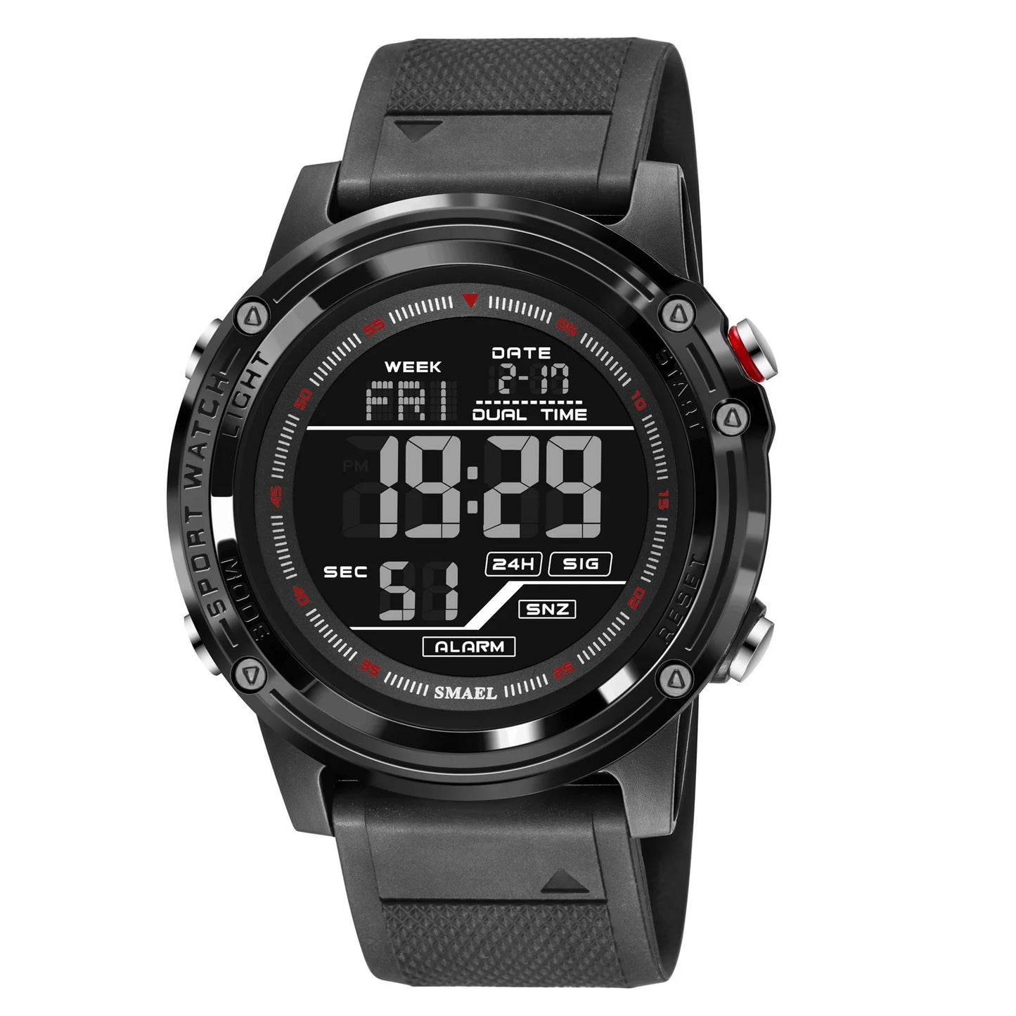 SMAEL 8125 Men’s Military Sports Watch – LED Digital Waterproof Army Wristwatch