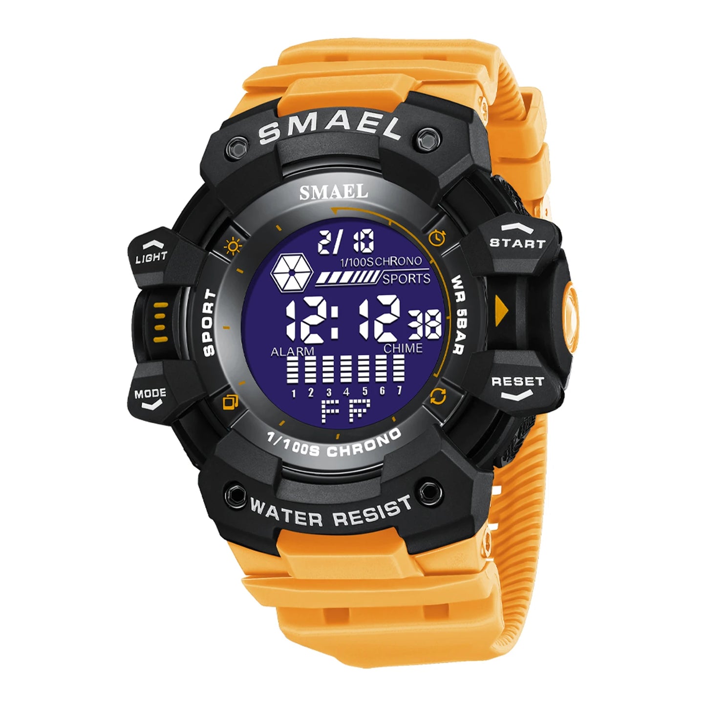 SMAEL 8050 Men’s Digital Sports Watch – Shock Resistant, Waterproof 5ATM, Multifunction LED Wristwatch