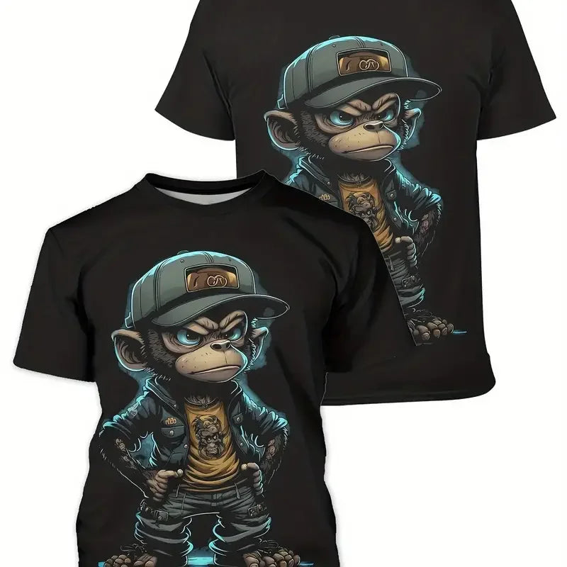 Men’s 3D Print T-Shirt – Breathable Casual Summer Top