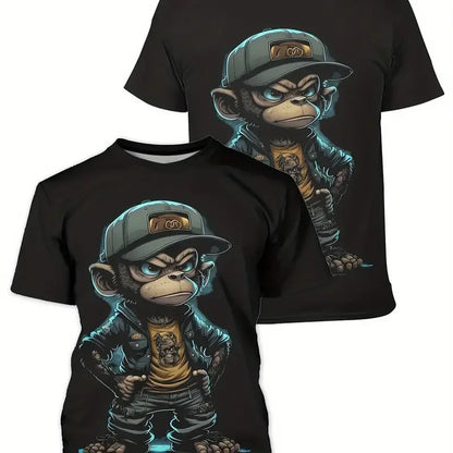 Men’s 3D Print T-Shirt – Breathable Casual Summer Top