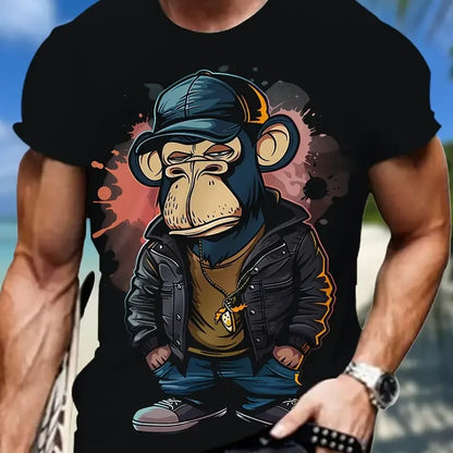 Men’s 3D Print T-Shirt – Breathable Casual Summer Top