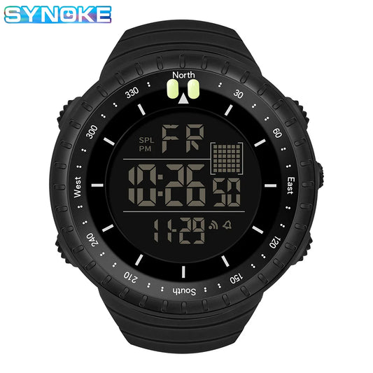SYNOKE Men’s Outdoor Military Digital Watch – Multifunctional Sports Design
