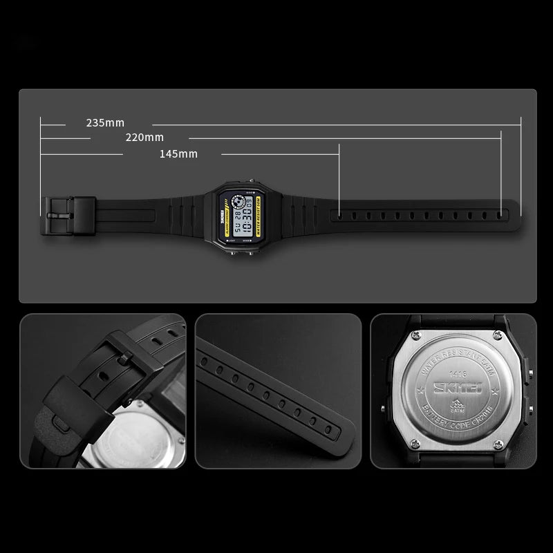 SKMEI 1894 Men’s Digital Watch – Waterproof 50M, Shock Resistant, LED Backlight, Multifunction