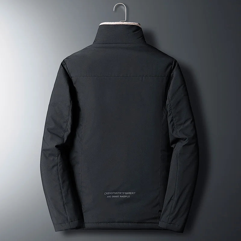 CHAIFENKO Men’s Fleece-Lined Casual Jacket – Autumn & Winter Warmth