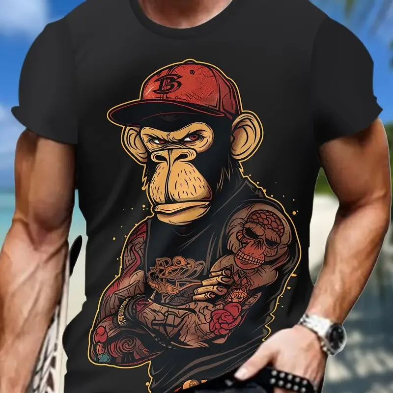 Men’s 3D Print T-Shirt – Breathable Casual Summer Top