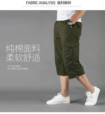 Men’s Casual Cotton Calf-Length Pants – Summer Comfort