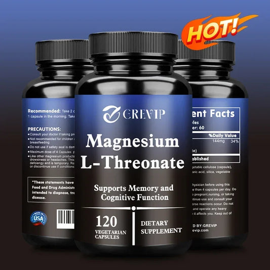 GREVIP Magnesium L-Threonate Supplement – Brain Health & Cognitive Support