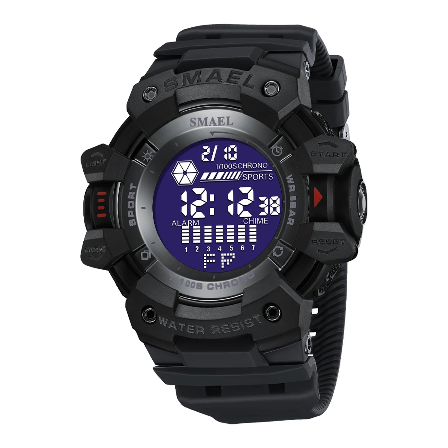 SMAEL 8050 Men’s Digital Sports Watch – Shock Resistant, Waterproof 5ATM, Multifunction LED Wristwatch
