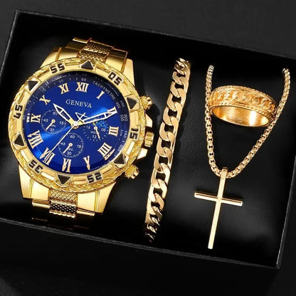 MOONBIFFY Quartz Men’s Wristwatch – Alloy Case, Stylish Bracelet Clasp, Casual Fashion Watch