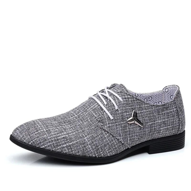 LUXXETON Men’s Formal Business Sneakers – Pointed Toe Casual Elegance