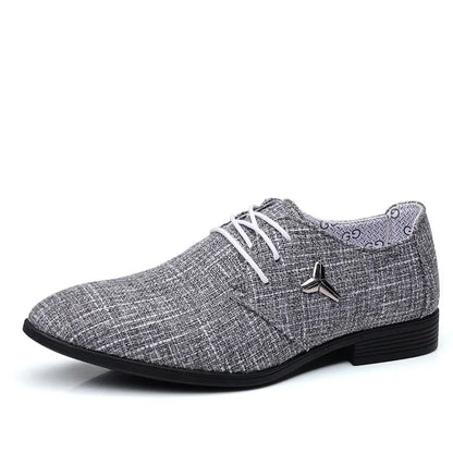 LUXXETON Men’s Formal Business Sneakers – Pointed Toe Casual Elegance